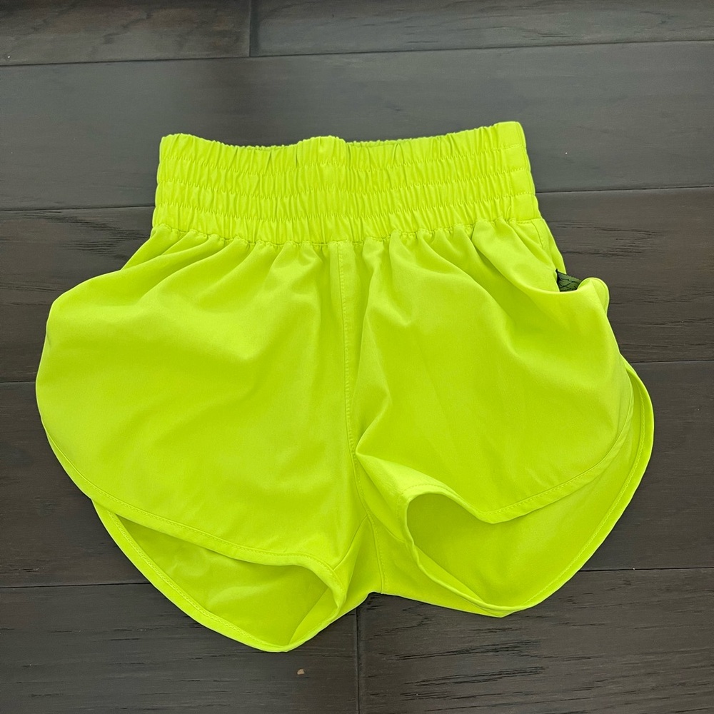 Vibrant Lime Athletic Shorts for Women